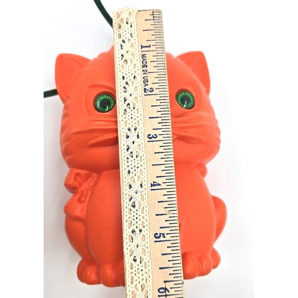 VTG RARE 7 Blow Mold Plastic Cat Kitty Patio RV Camping Party Lites Light String - Picture 13 of 14